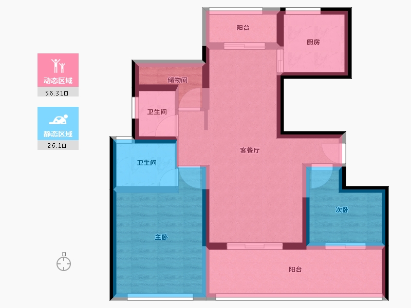 河南省-焦作市-远创郡望府-71.81-户型库-动静分区