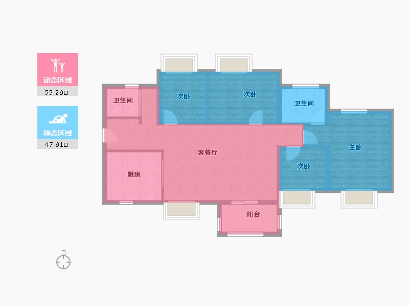 广东省-深圳市-檀悦府-92.80-户型库-动静分区