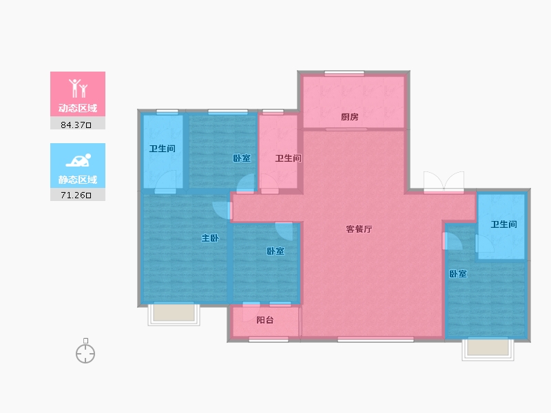 山东省-济南市-济南海尚府-141.37-户型库-动静分区