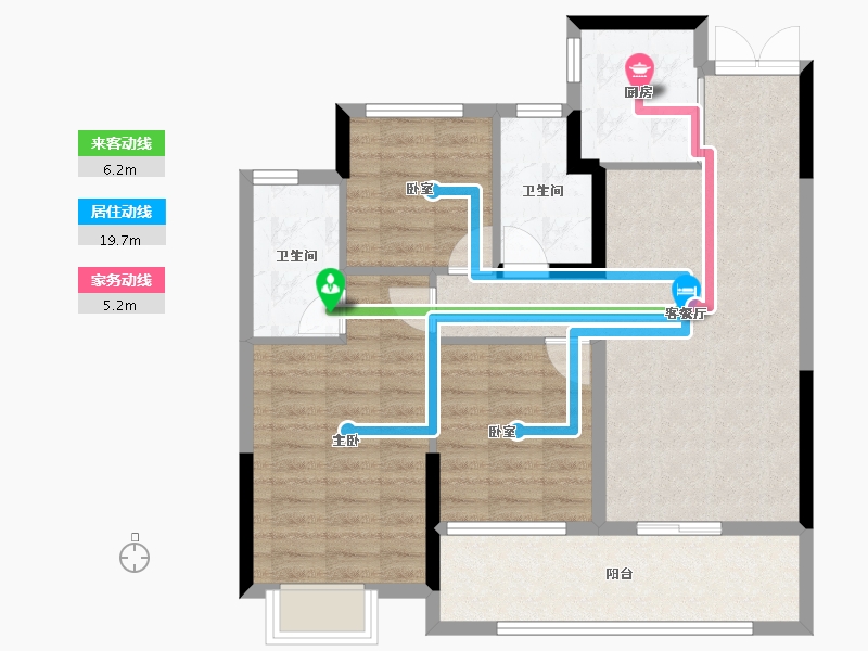 浙江省-绍兴市-盛祥华庭-82.47-户型库-动静线