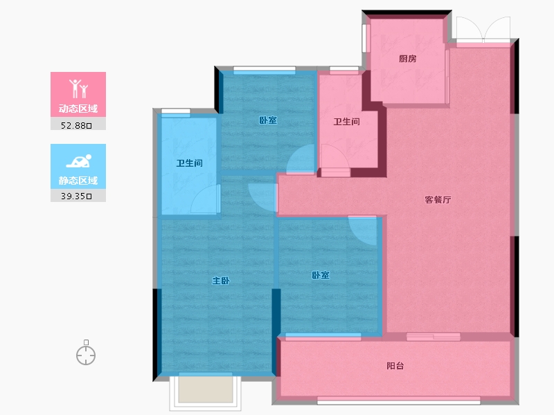 浙江省-绍兴市-盛祥华庭-82.47-户型库-动静分区