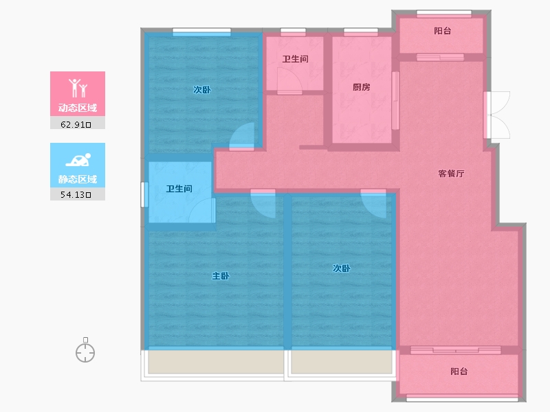 河南省-安阳市-万和城-104.00-户型库-动静分区