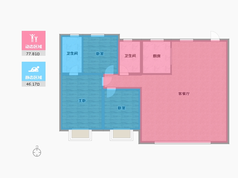 山东省-济南市-济南海尚府-113.24-户型库-动静分区