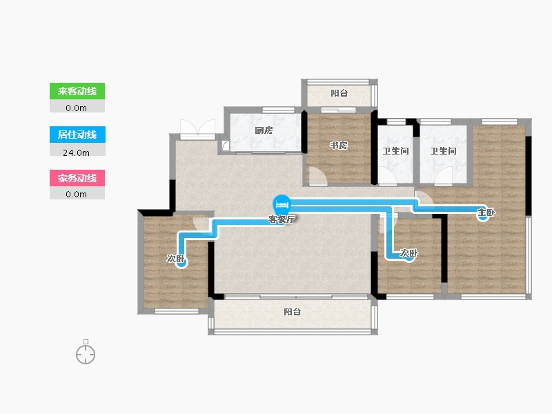 四川省-成都市-华润置地青羊润府-123.68-户型库-动静线