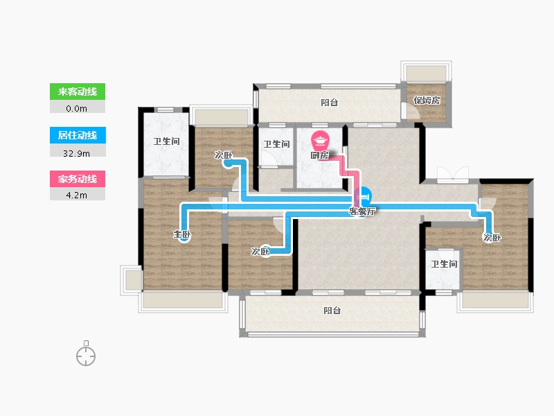 湖南省-郴州市-鑫汇·正和圆-151.11-户型库-动静线