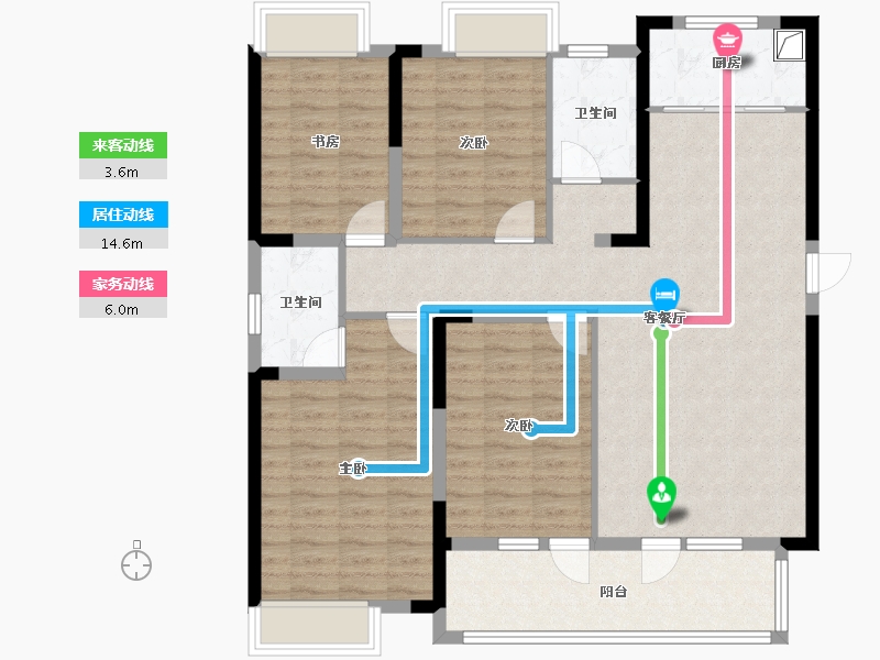 湖北省-鄂州市-博澜景苑-112.32-户型库-动静线