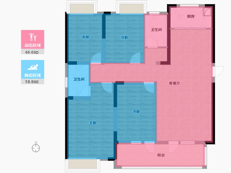 湖北省-鄂州市-博澜景苑-112.32-户型库-动静分区