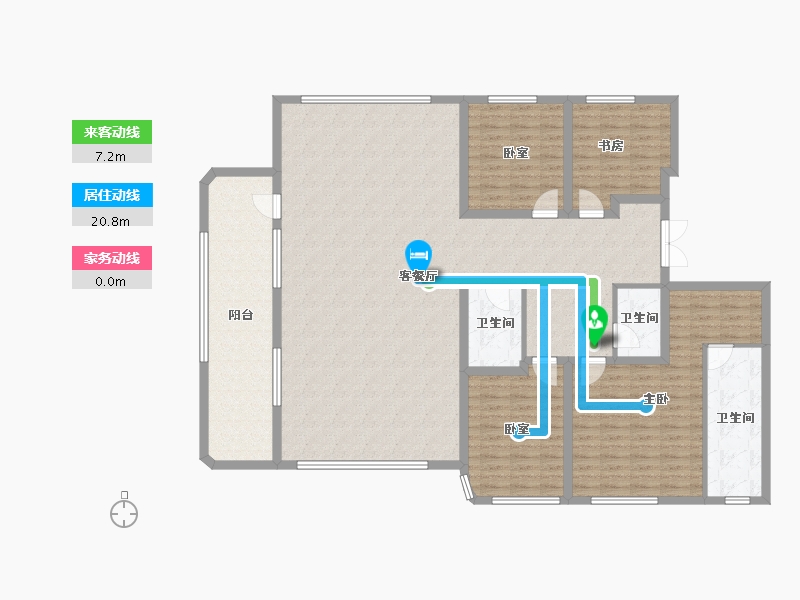 黑龙江省-哈尔滨市-外滩壹号院-175.80-户型库-动静线