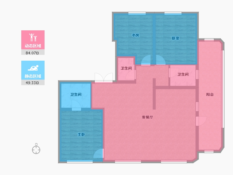 黑龙江省-哈尔滨市-外滩壹号院-120.06-户型库-动静分区