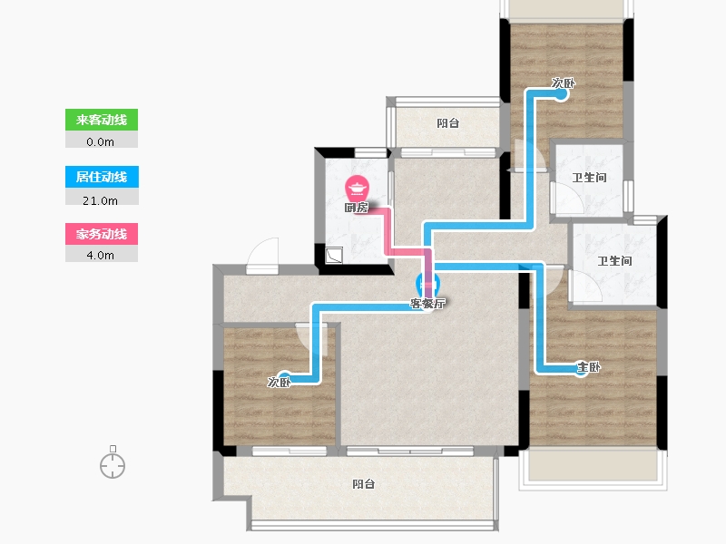 江西省-南昌市-江铃祥云学府-86.40-户型库-动静线