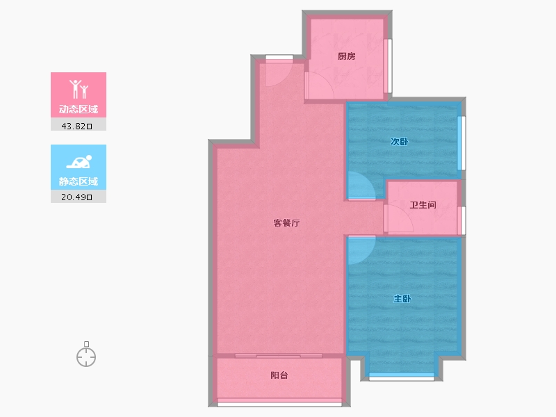 广东省-深圳市-田心庆云花园-62.53-户型库-动静分区