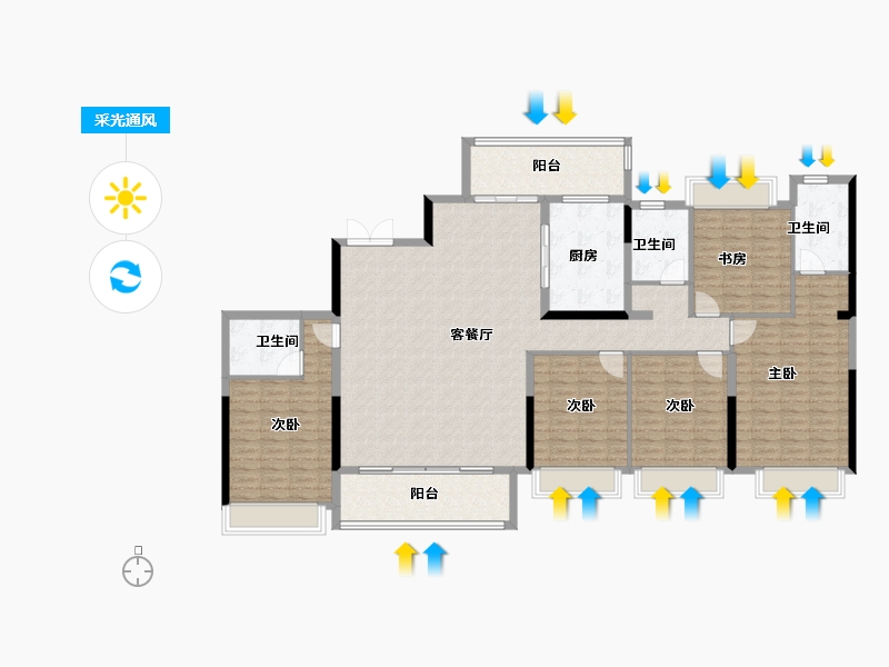 河南省-信阳市-申城明珠-181.66-户型库-采光通风