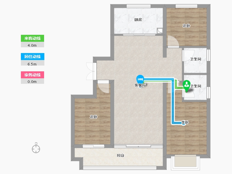 河北省-沧州市-盛世华府-86.57-户型库-动静线