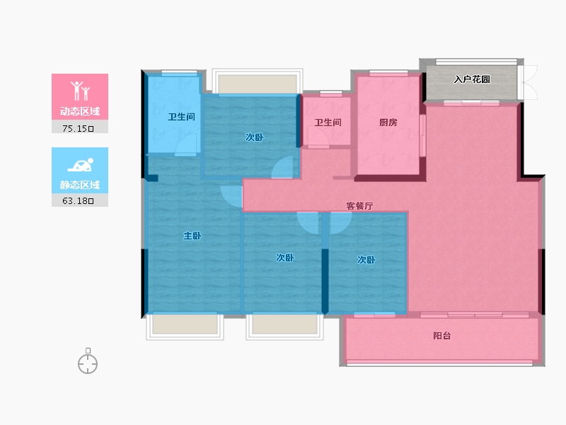 河南省-信阳市-申城明珠-131.26-户型库-动静分区