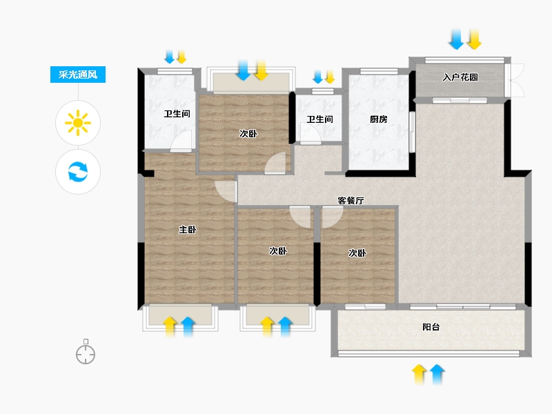 河南省-信阳市-申城明珠-131.26-户型库-采光通风