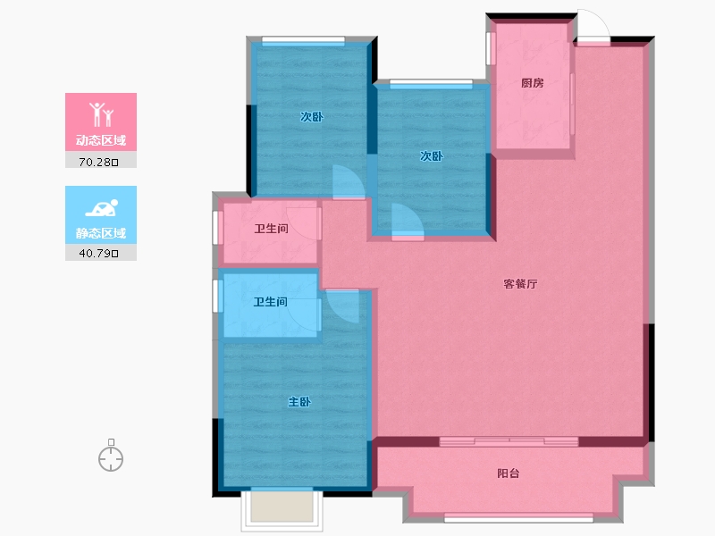 安徽省-黄山市-紫荆书院-99.75-户型库-动静分区