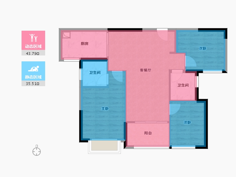 福建省-厦门市-厦门竞配建五缘映月-71.09-户型库-动静分区