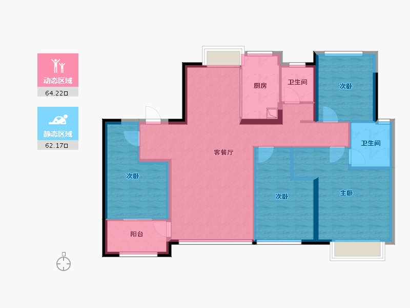 福建省-厦门市-厦门竞配建五缘湾玺-114.12-户型库-动静分区