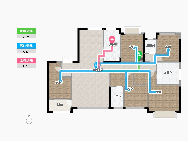 福建省-厦门市-厦门竞配建五缘湾玺-156.00-户型库-动静线