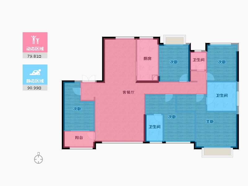 福建省-厦门市-厦门竞配建五缘湾玺-156.00-户型库-动静分区