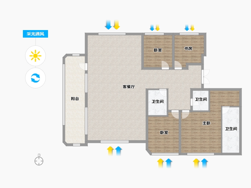 黑龙江省-哈尔滨市-外滩壹号院-178.64-户型库-采光通风