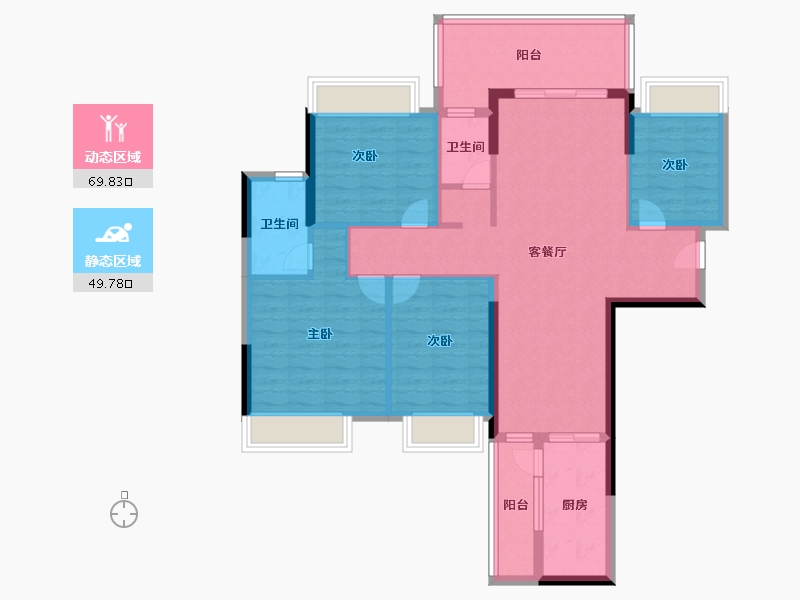 广东省-佛山市-顺峰府-107.00-户型库-动静分区