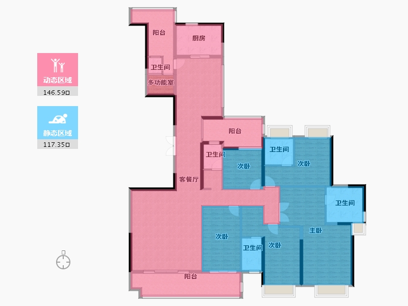 广东省-佛山市-顺峰府-240.00-户型库-动静分区