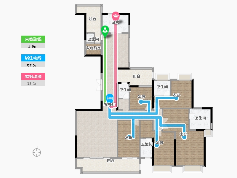 广东省-佛山市-顺峰府-240.00-户型库-动静线