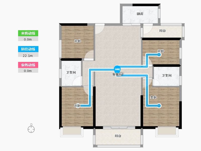 广东省-佛山市-顺峰府-134.41-户型库-动静线