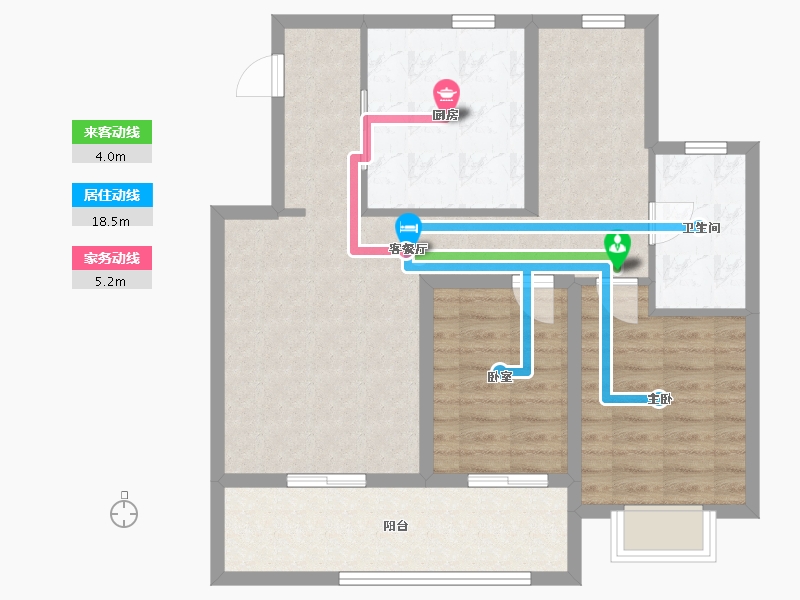 江苏省-苏州市-花语熙园-72.00-户型库-动静线