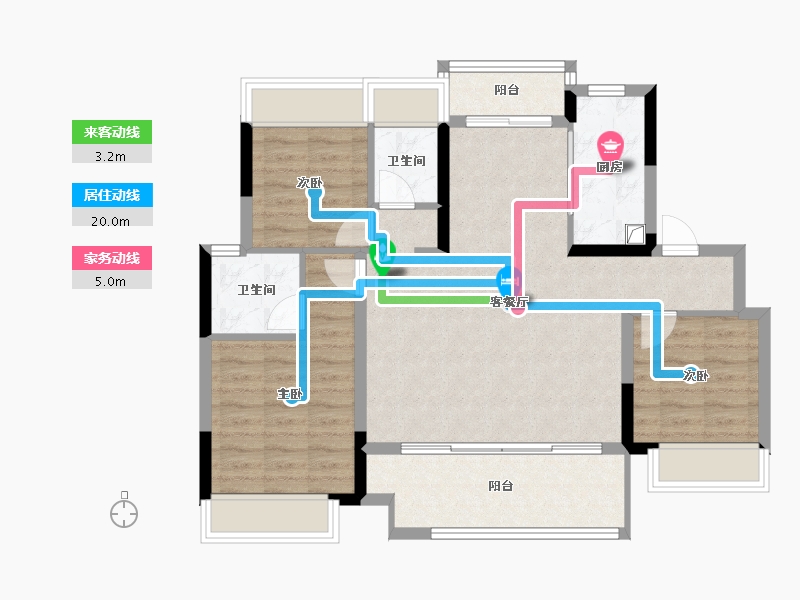 江西省-南昌市-江铃祥云学府-86.25-户型库-动静线