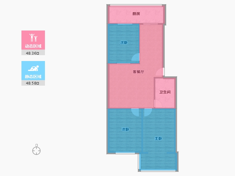 山西省-太原市-舒园小区-90.00-户型库-动静分区