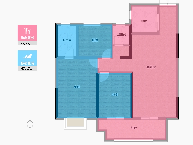 河南省-驻马店市-品盛公馆-93.22-户型库-动静分区