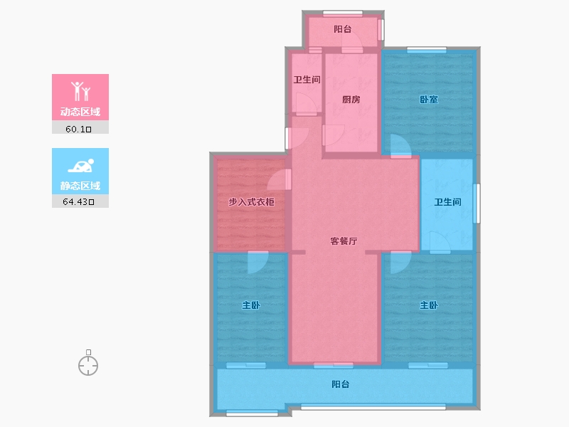 北京-北京市-于家园村-三区-109.08-户型库-动静分区