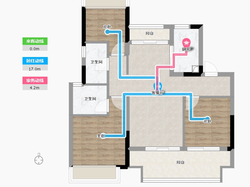 江西省-南昌市-江铃祥云学府-71.63-户型库-动静线