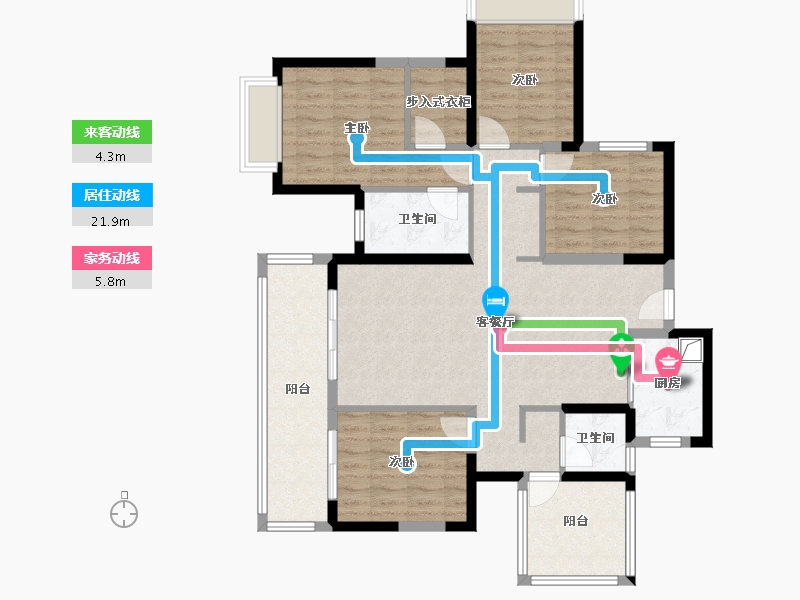 广西壮族自治区-南宁市-禧悦都-120.00-户型库-动静线