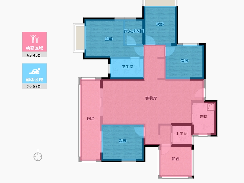 广西壮族自治区-南宁市-禧悦都-120.00-户型库-动静分区