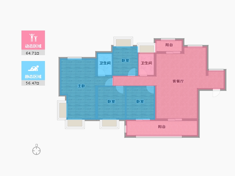 广东省-东莞市-建发缦云-108.84-户型库-动静分区