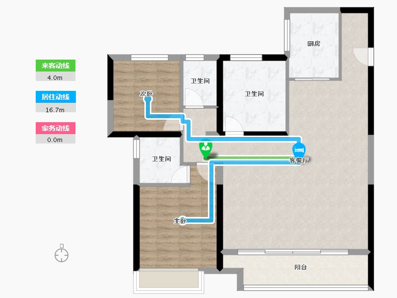 陕西省-咸阳市-绿城桂语天境-98.15-户型库-动静线