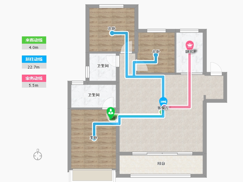 陕西省-西安市-地建嘉信臻城-86.51-户型库-动静线