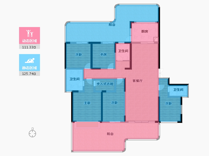 四川省-绵阳市-九华府南台-180.00-户型库-动静分区