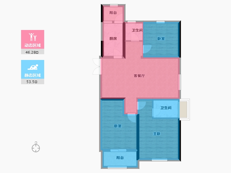 河南省-郑州市-泰宏建业国际城-102.11-户型库-动静分区