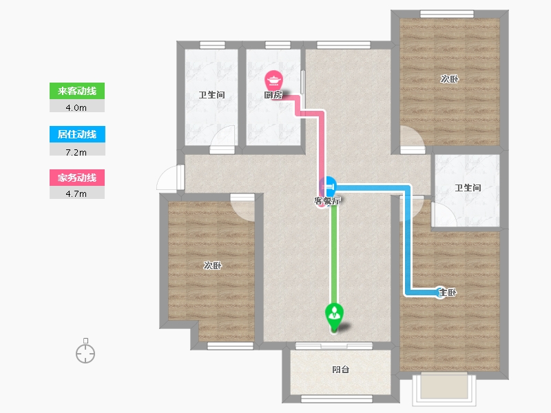 河北省-邢台市-传世福邸-96.00-户型库-动静线