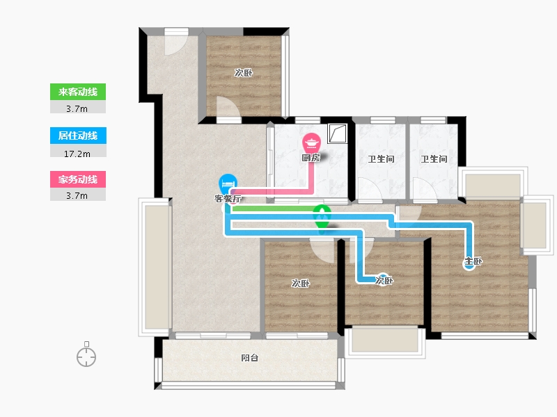 广东省-广州市-保利燕语堂悦-86.55-户型库-动静线