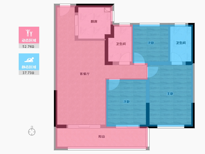 浙江省-宁波市-保利瑧誉-80.90-户型库-动静分区