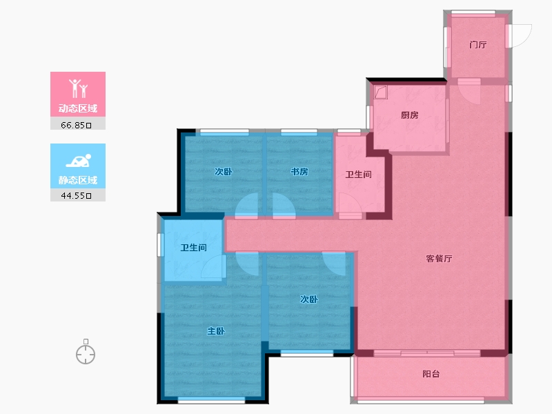 浙江省-宁波市-保利瑧誉-99.93-户型库-动静分区