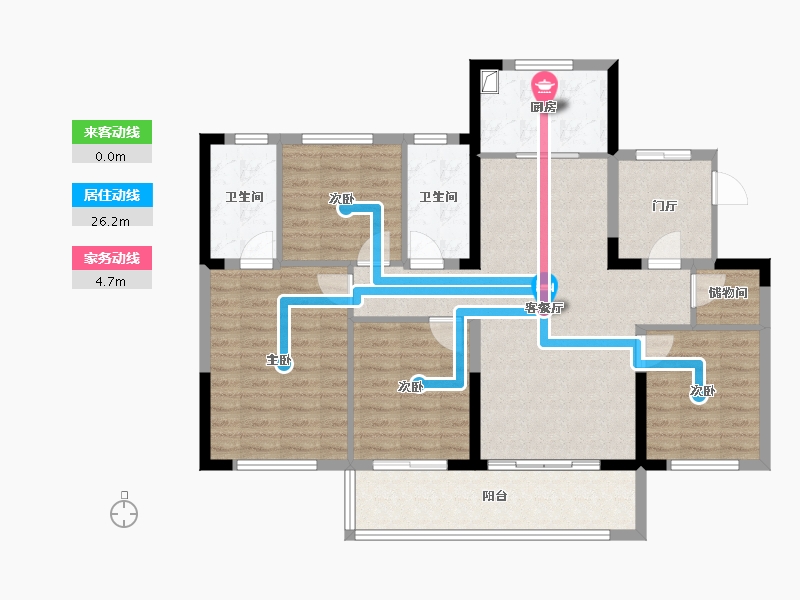 浙江省-宁波市-保利瑧誉-107.40-户型库-动静线