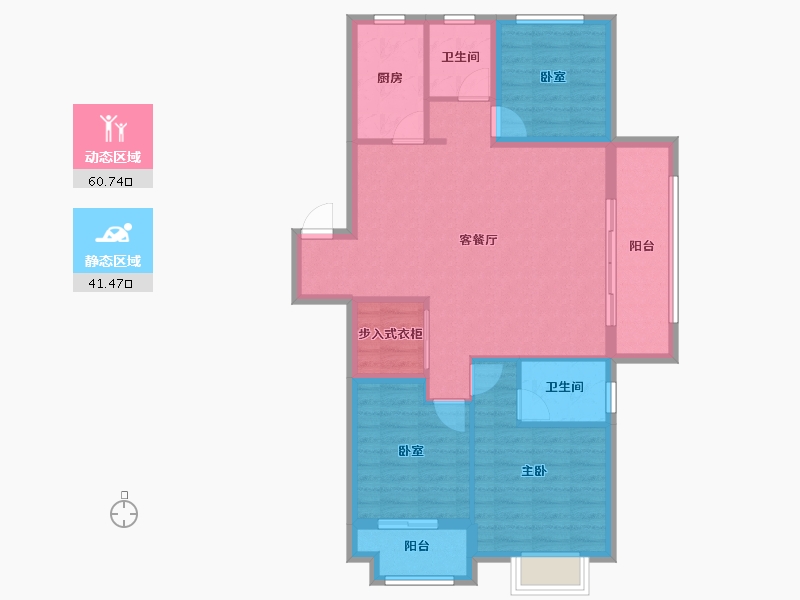 浙江省-嘉兴市-嘉宸府-92.00-户型库-动静分区