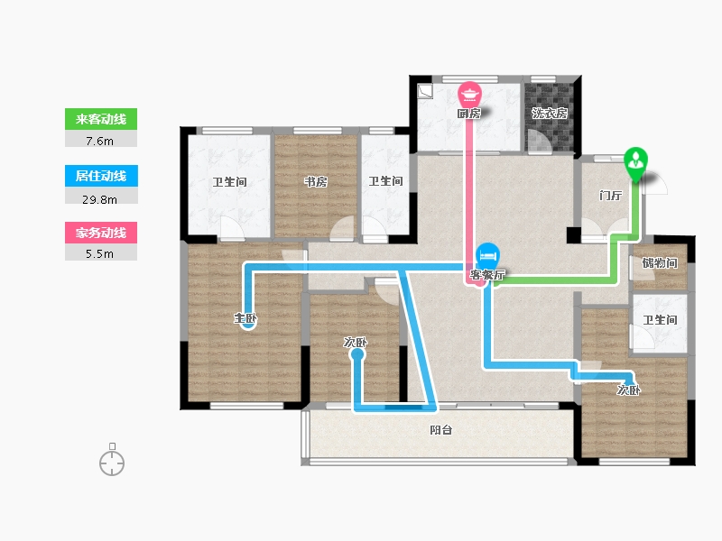 浙江省-宁波市-保利瑧誉-152.92-户型库-动静线