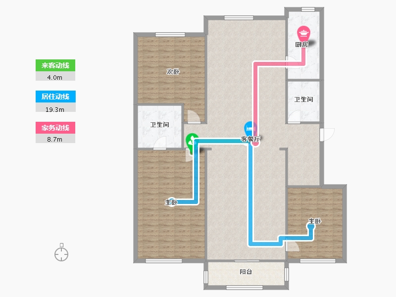 内蒙古自治区-鄂尔多斯市-金御豪庭-145.96-户型库-动静线